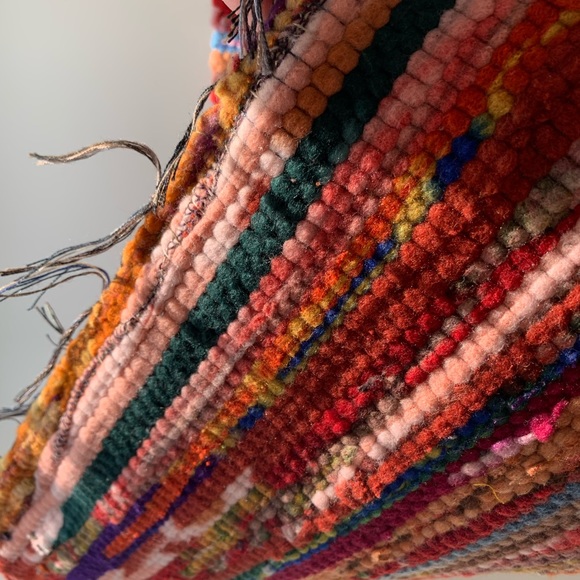 Colorful Indian Tapestry with Vintage Hanger - Picture 8 of 10